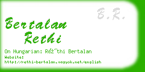 bertalan rethi business card